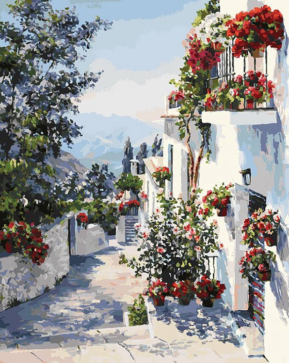 

Картина по номерам Белоснежка На юге Испании, 40x50, На юге Испании