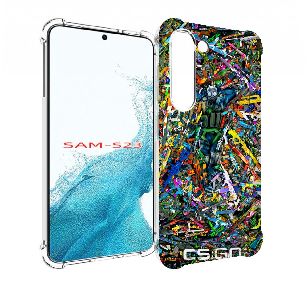 Чехол MyPads CS GO guns skins мужской для Samsung Galaxy S23