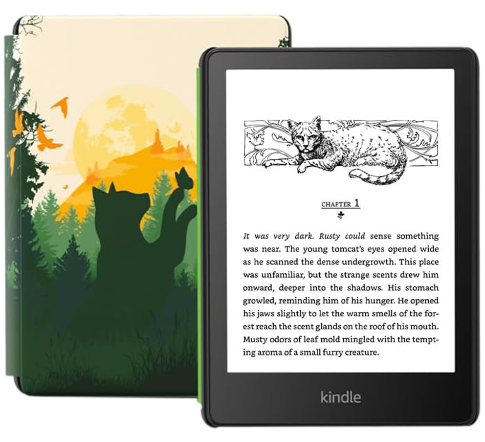

Электронная книга Amazon Kindle PaperWhite Kids (11th gen 16Gb) Warrior Cats (58031), Желтый;зеленый;черный, Kindle Paperwhite Kids 16Gb Warrior Cats