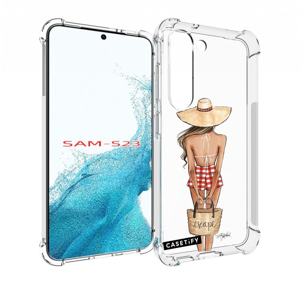 

Чехол MyPads CASETiFY женский для Samsung Galaxy S23, Прозрачный, Tocco