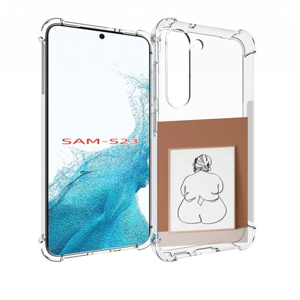 

Чехол MyPads Body Positive Female Figure Line Art женский для Samsung Galaxy S23, Прозрачный, Tocco