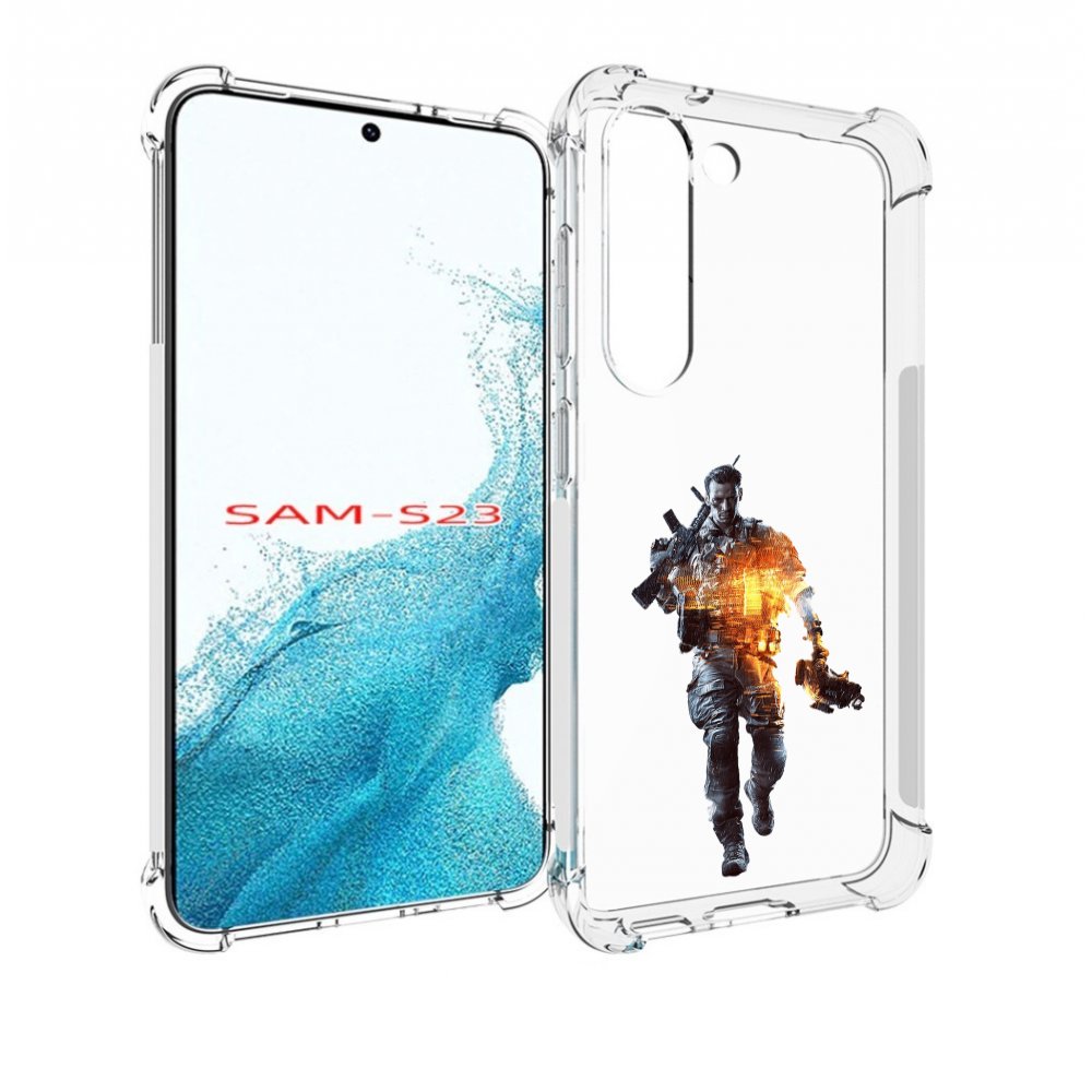 

Чехол MyPads Battlefield-4 мужской для Samsung Galaxy S23, Прозрачный, Tocco