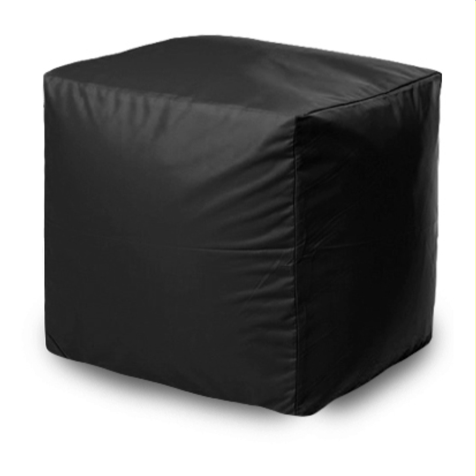 фото Бескаркасный пуф-куб пуффбери квадратный one size, оксфорд, черный