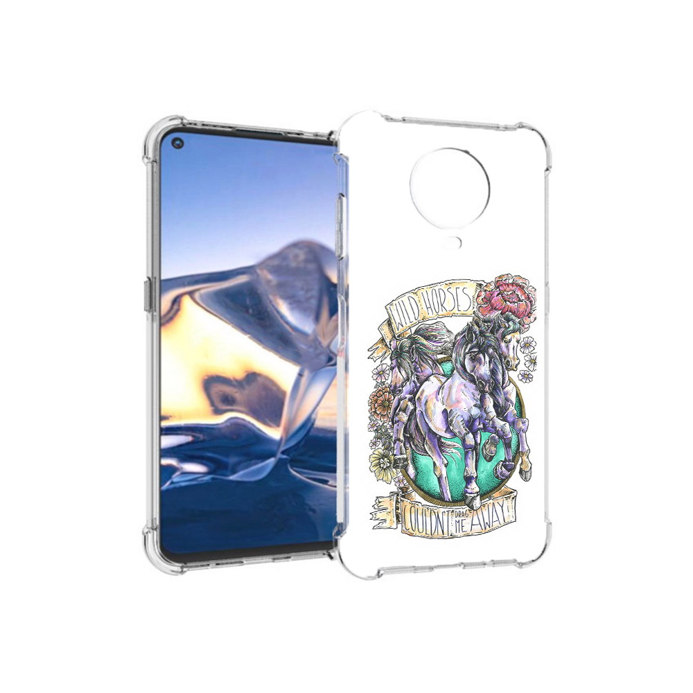 

Чехол MyPads Tocco для Nokia G10 рисунок коней в цветах (PT171673.98.582), Tocco