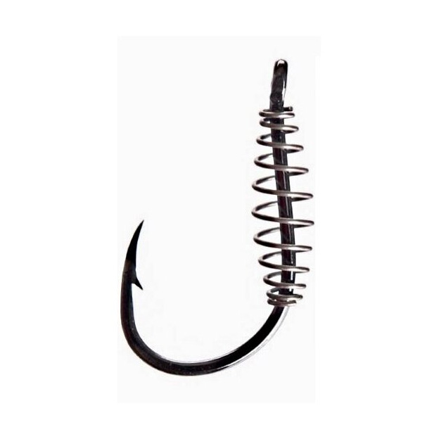 

OWNER Крючок OWNER 53125 SPRING CHINU W/EYE BC (Размер # 4; 5шт Black Chrome), Черный