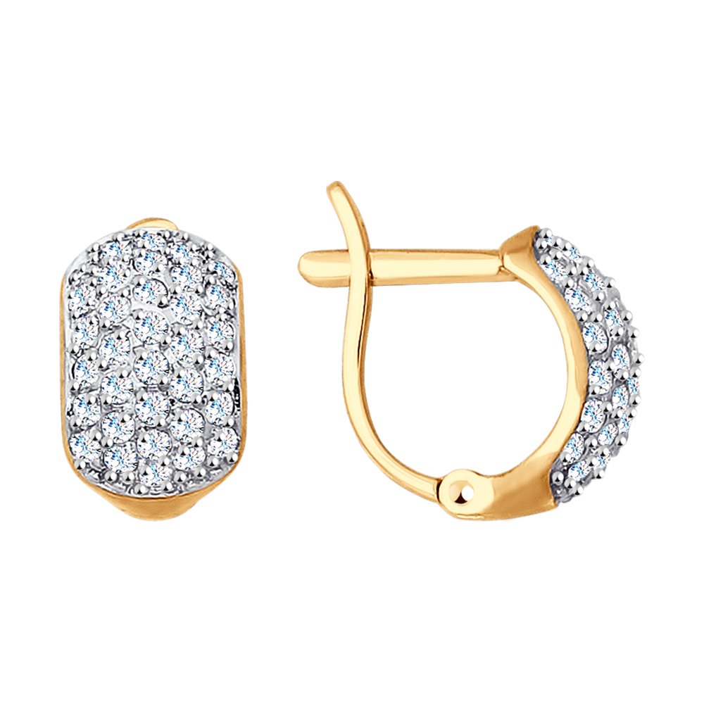 

Серьги из красного золота SOKOLOV 027656, фианит, 027656