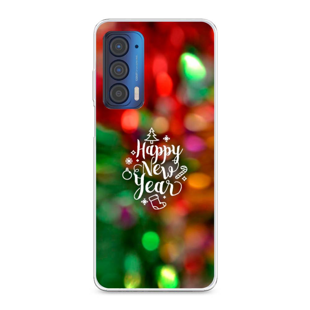 

Чехол для Motorola Edge (2021) "Новый Год на елке", Зеленый;красный;желтый, 242950-5
