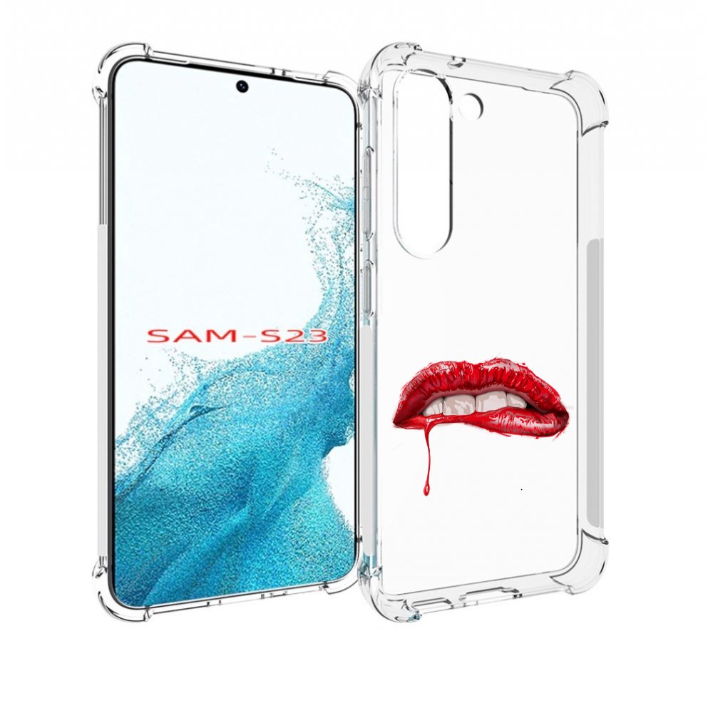 

Чехол MyPads яркие красные губы для Samsung Galaxy S23, Прозрачный, Tocco