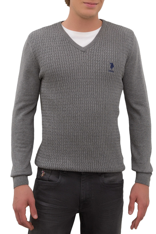 фото Пуловер мужской u.s. polo assn. g081gl0tk0grov-glbsk20 серый 50