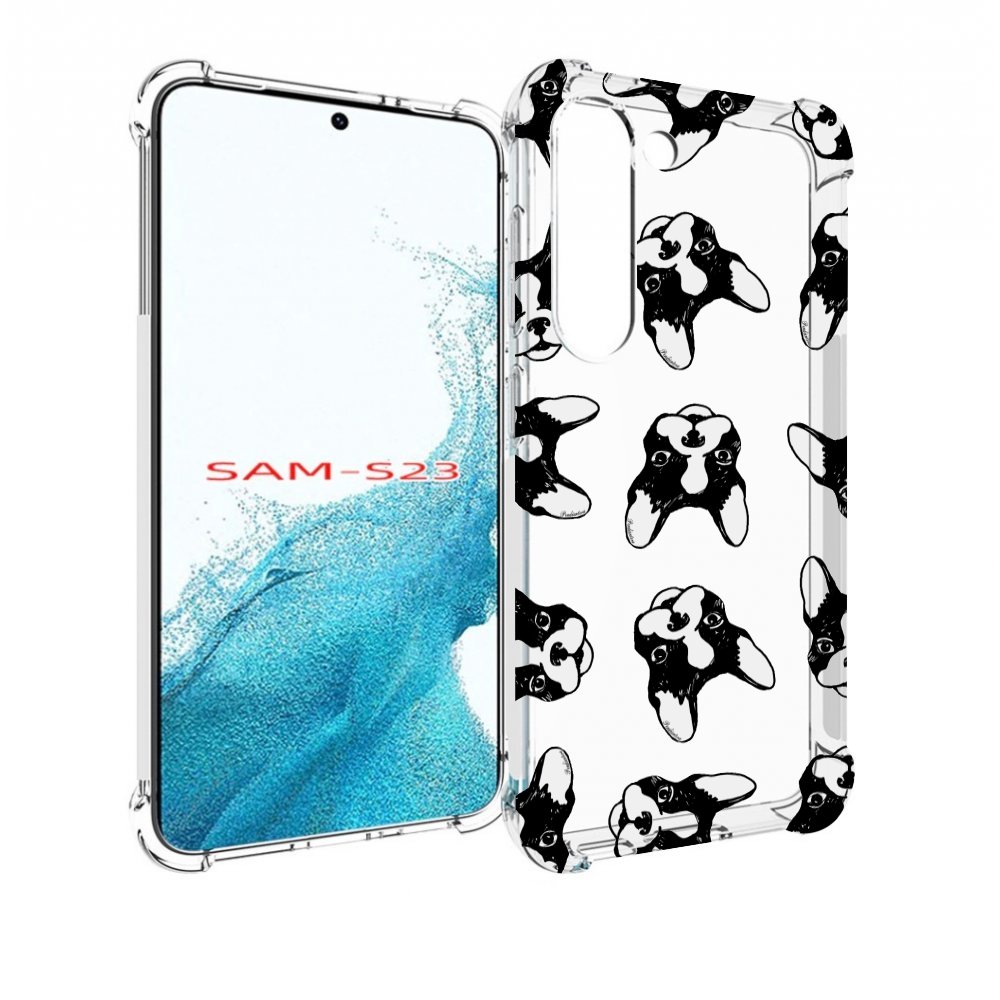 

Чехол MyPads черно белые собачки для Samsung Galaxy S23, Прозрачный, Tocco