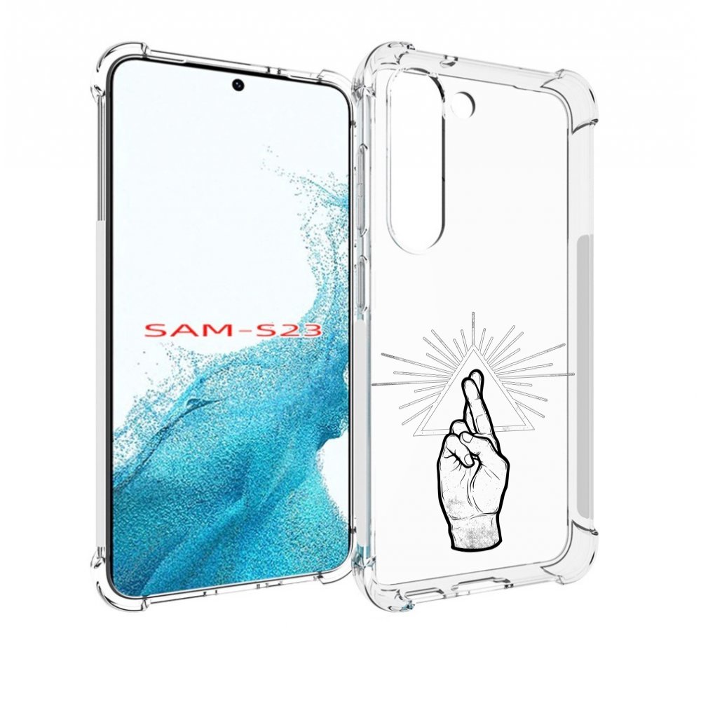 

Чехол MyPads черно белая рука для Samsung Galaxy S23, Прозрачный, Tocco