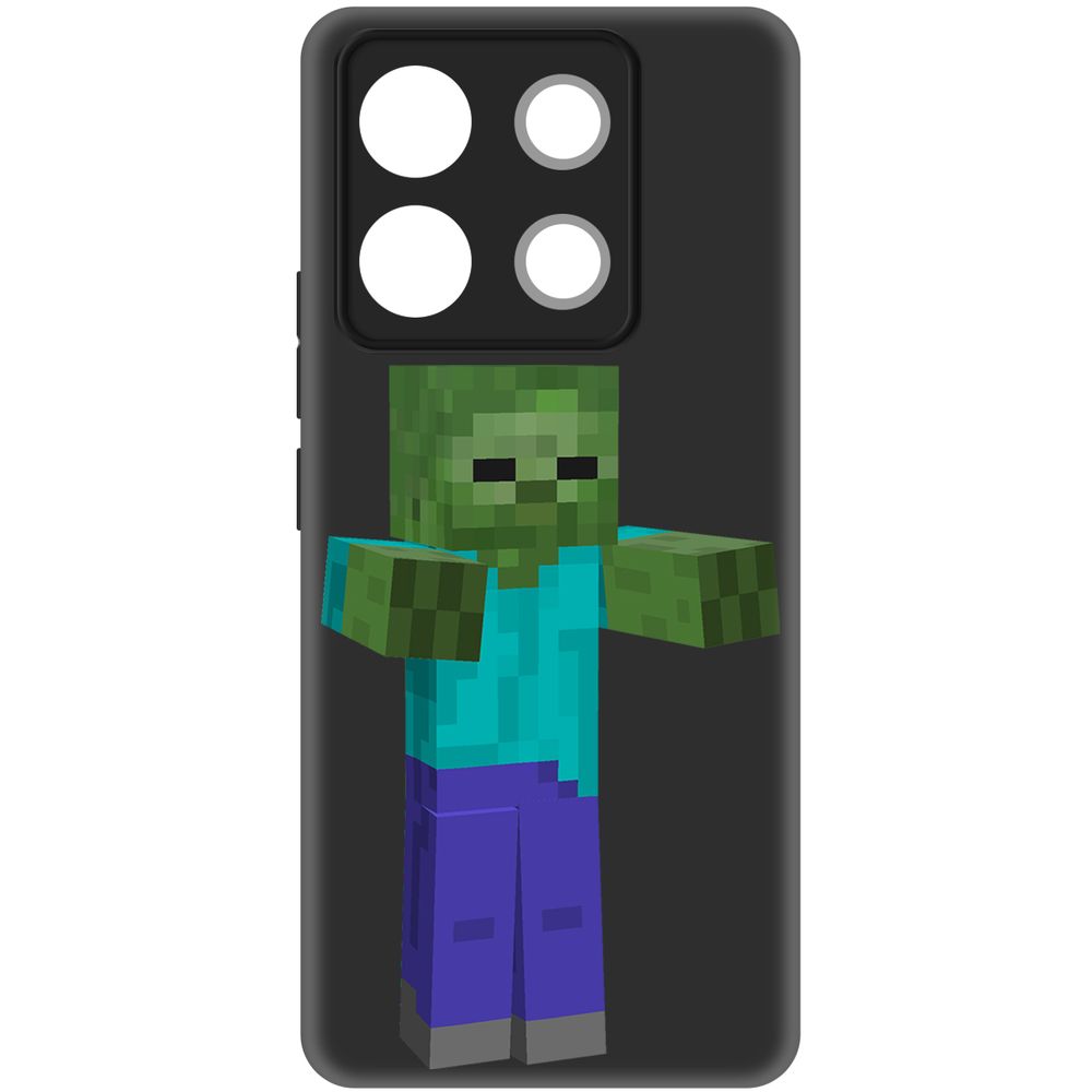 

Чехол-накладка Krutoff Soft Case Minecraft-Гигант для Poco X6 черный
