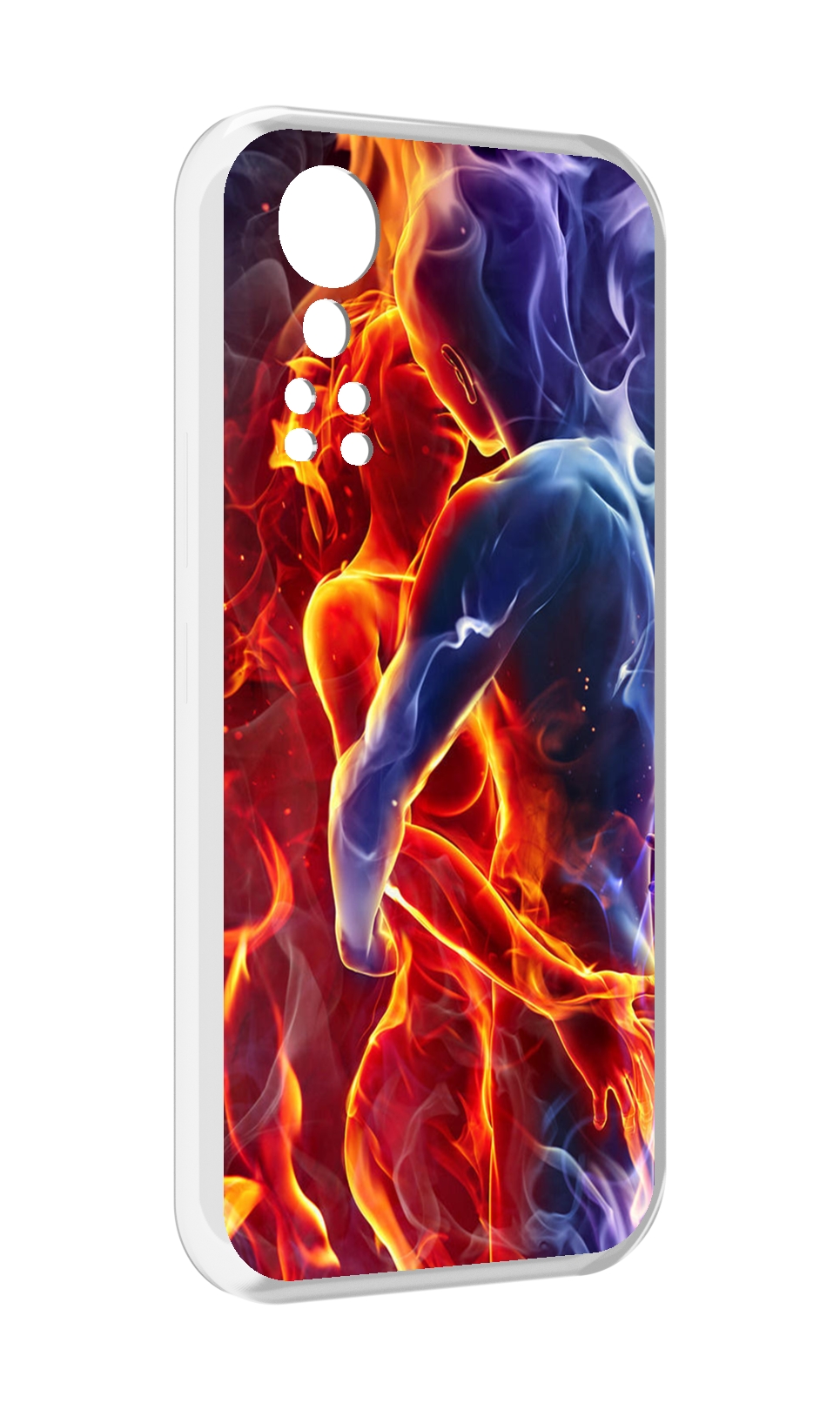 

Чехол MyPads Огонь-вода для ZTE Axon 30 5G / Axon 30S, Прозрачный, Tocco