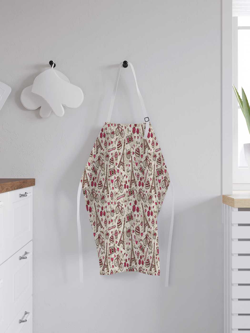 

Фартук женский для готовки JoyArty "Коричневая эйфелева башня", универсальный размер, Зеленый