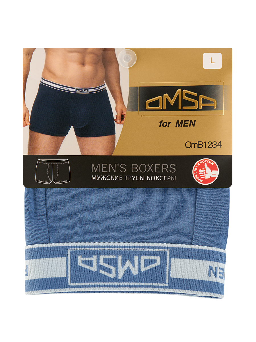 

Трусы мужские Omsa for men OmB 1234 голубые S, Голубой, OmB 1234