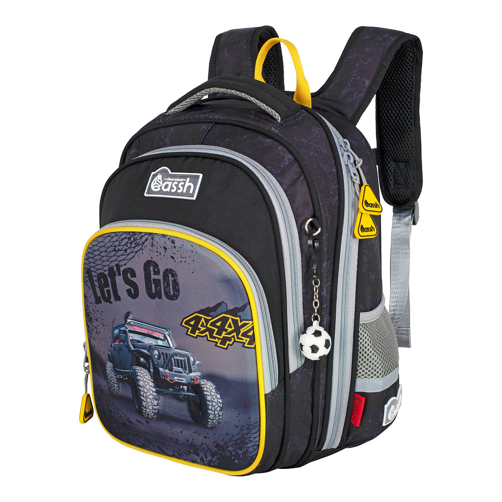 Рюкзак школьный Across CS23-230-1 серый, желтый