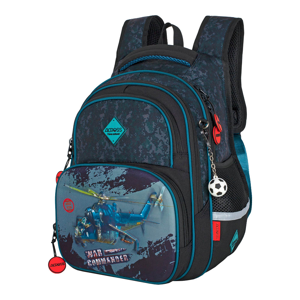 Рюкзак школьный Across, ACR23-548-4 синий, черный