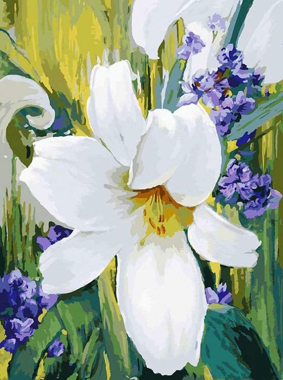 

Картина по номерам Белоснежка Лилия, 30x40, Лилия