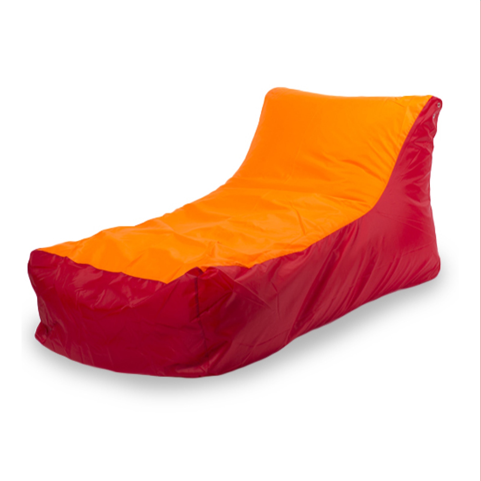 фото Бескаркасный модульный диван пуффбери кушетка one size, оксфорд, красный/оранжевый