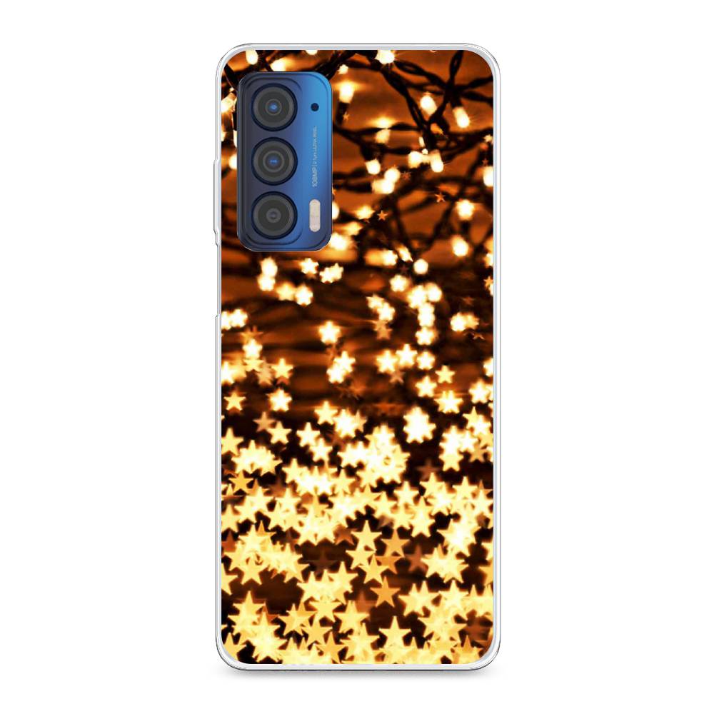 

Чехол для Motorola Edge (2021) "Новогодняя гирлянда", Золотистый, 242950-5