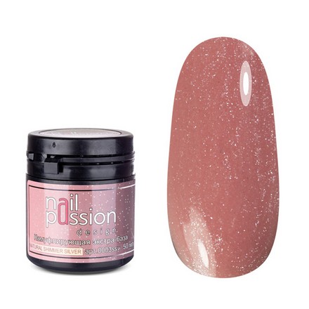 

База для гель лаков Nail Passion Natural Shimmer Silver 50 мл