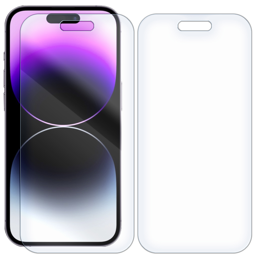 

Комплект из 2-x защитных гибридных стекол для iPhone 14 Pro