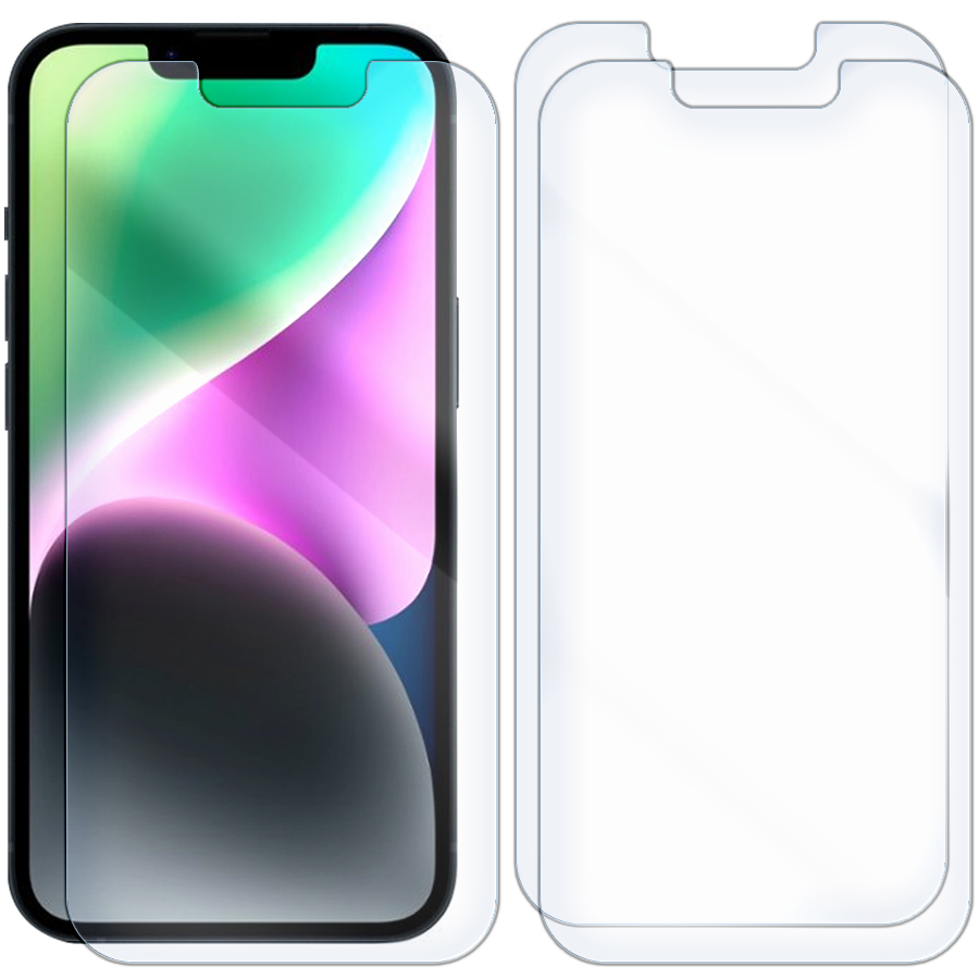 

Комплект из 3-x защитных гибридных стекол для iPhone 14