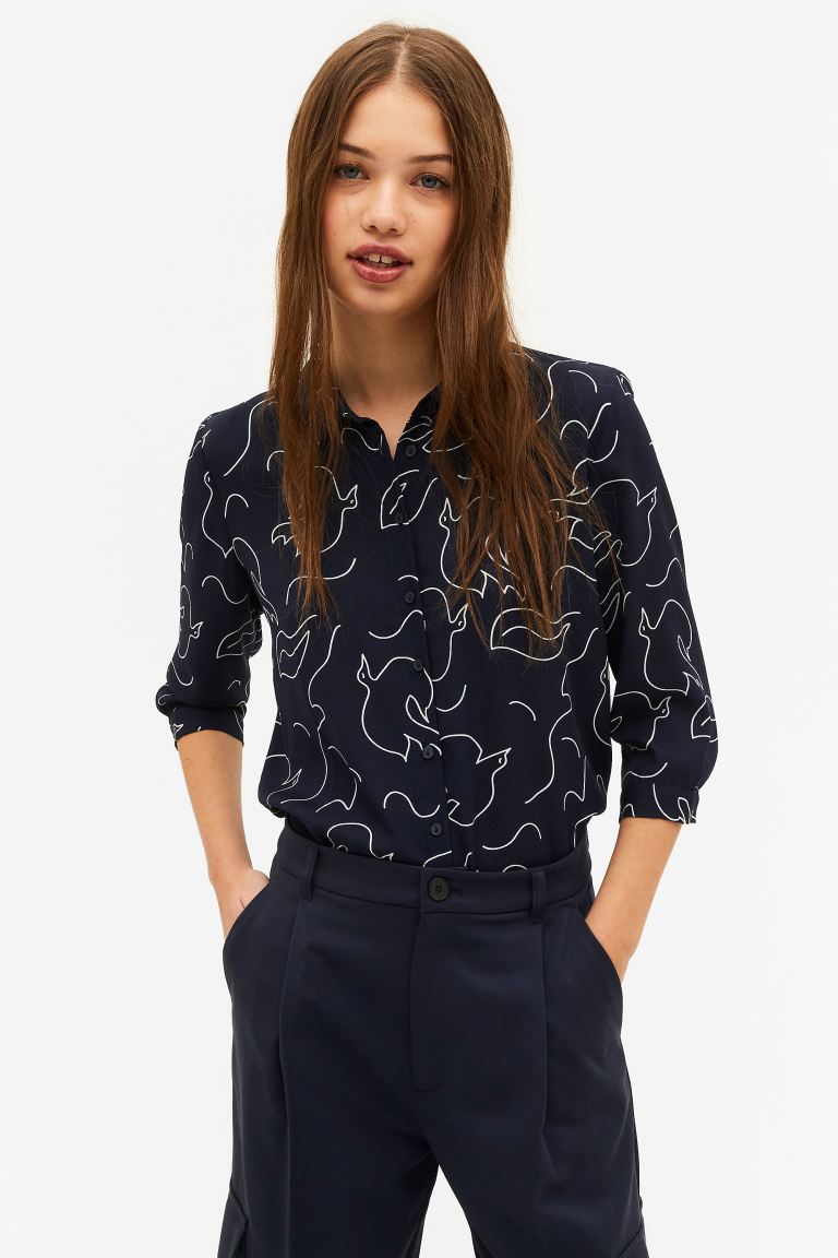 

Рубашка женская Monki 1156768003 синяя 2XL (доставка из-за рубежа), 1156768003