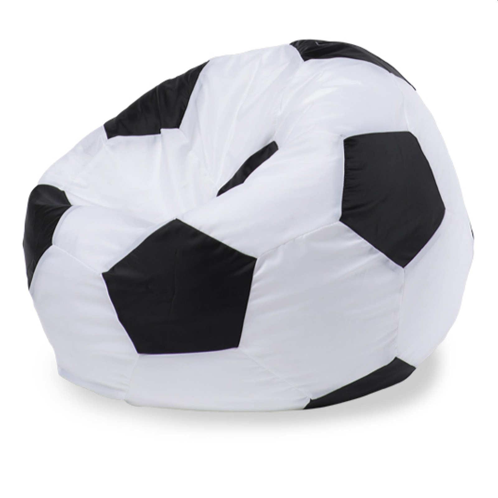 фото Кресло-мешок пуффбери мяч оксфорд xl, белый, черный
