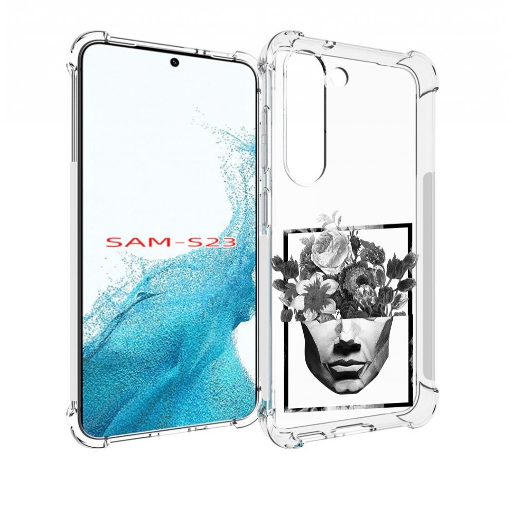 

Чехол MyPads черно белая ваза в абстракции для Samsung Galaxy S23, Прозрачный, Tocco