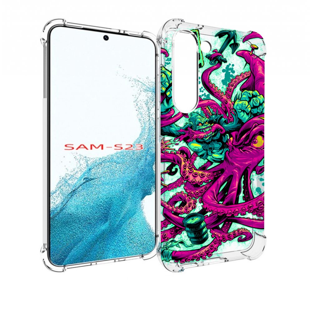 

Чехол MyPads фиолетовый кракен для Samsung Galaxy S23, Прозрачный, Tocco