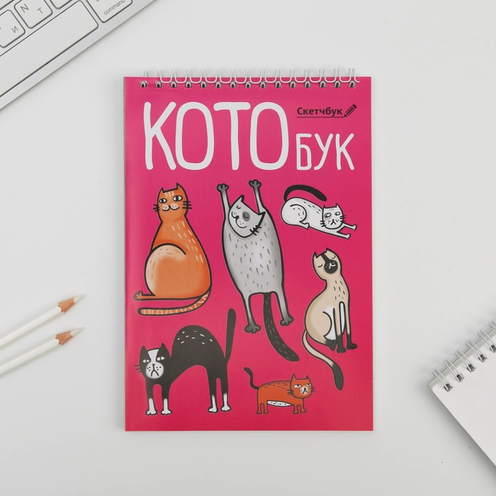 

Скетчбук «Котобук» А5, 40 л, 100 г/м, Очаровательные котики