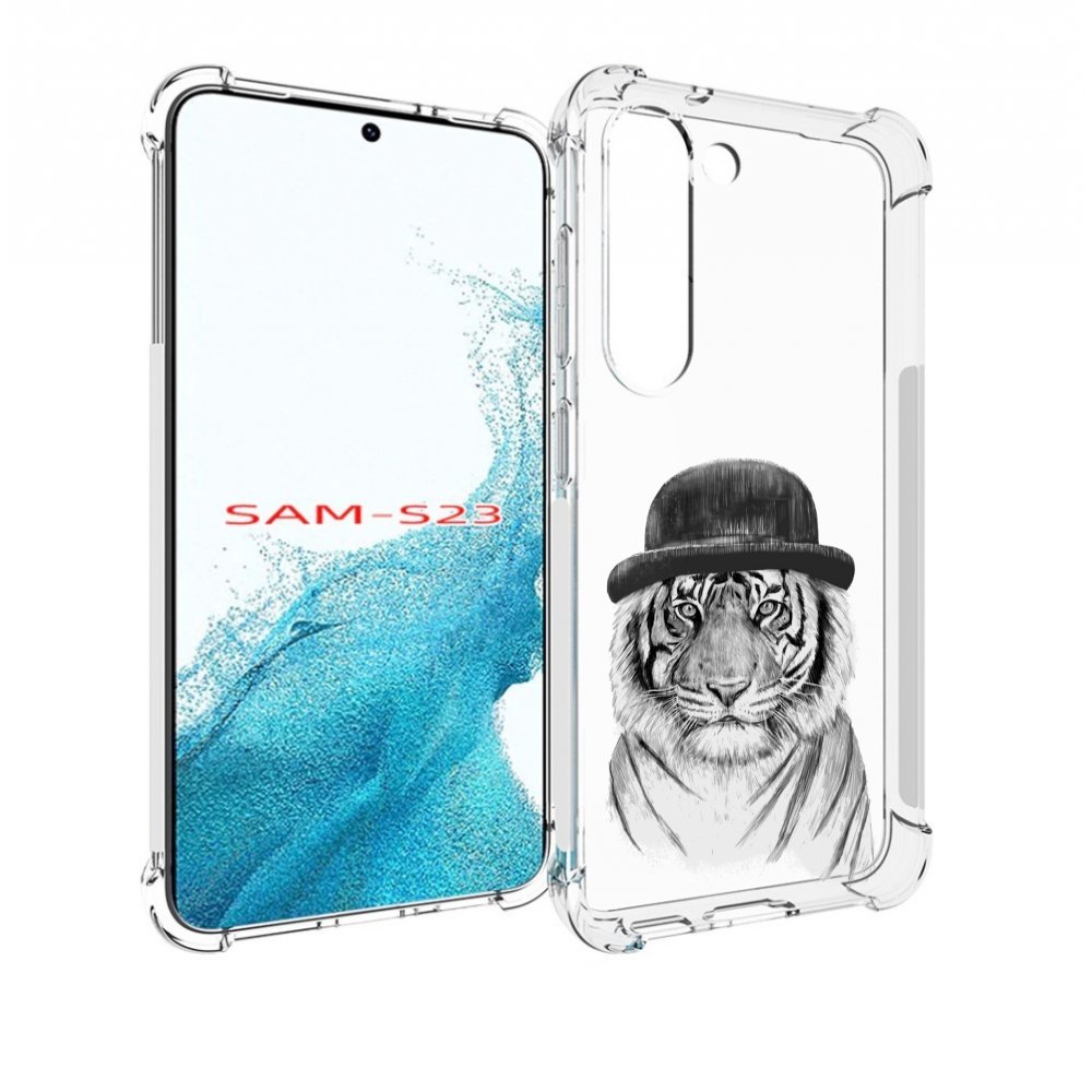 

Чехол MyPads тигр британец для Samsung Galaxy S23, Прозрачный, Tocco