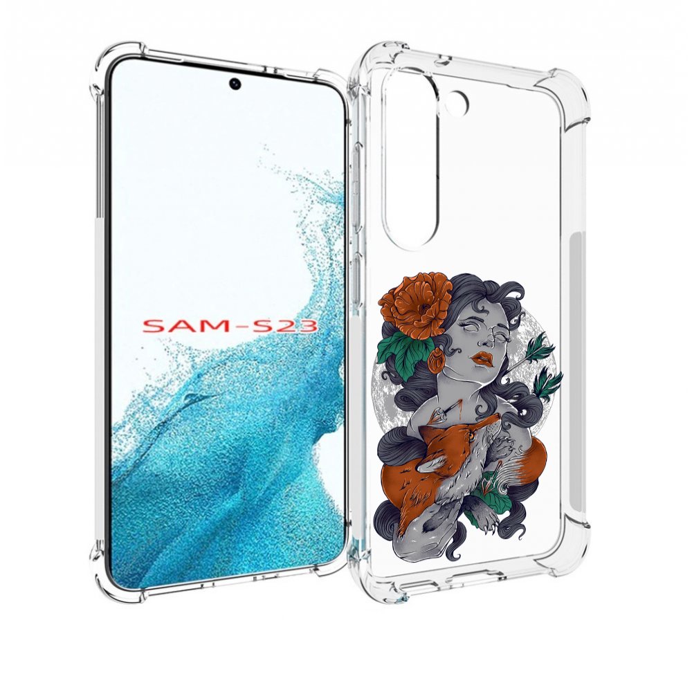 

Чехол MyPads темная девушка с лисой для Samsung Galaxy S23, Прозрачный, Tocco