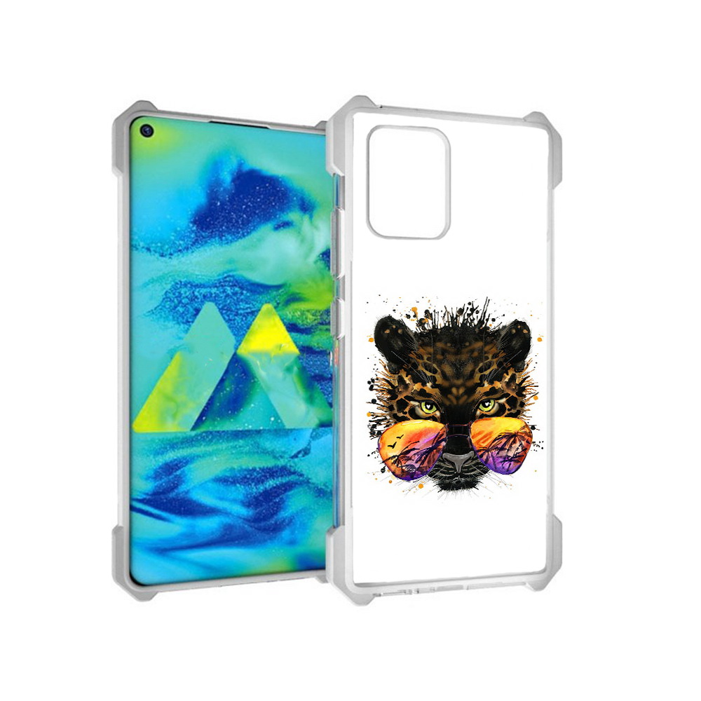 

Чехол MyPads Tocco для Samsung Galaxy S10 Lite тропический леопард (PT143840.502.649), Прозрачный, Tocco