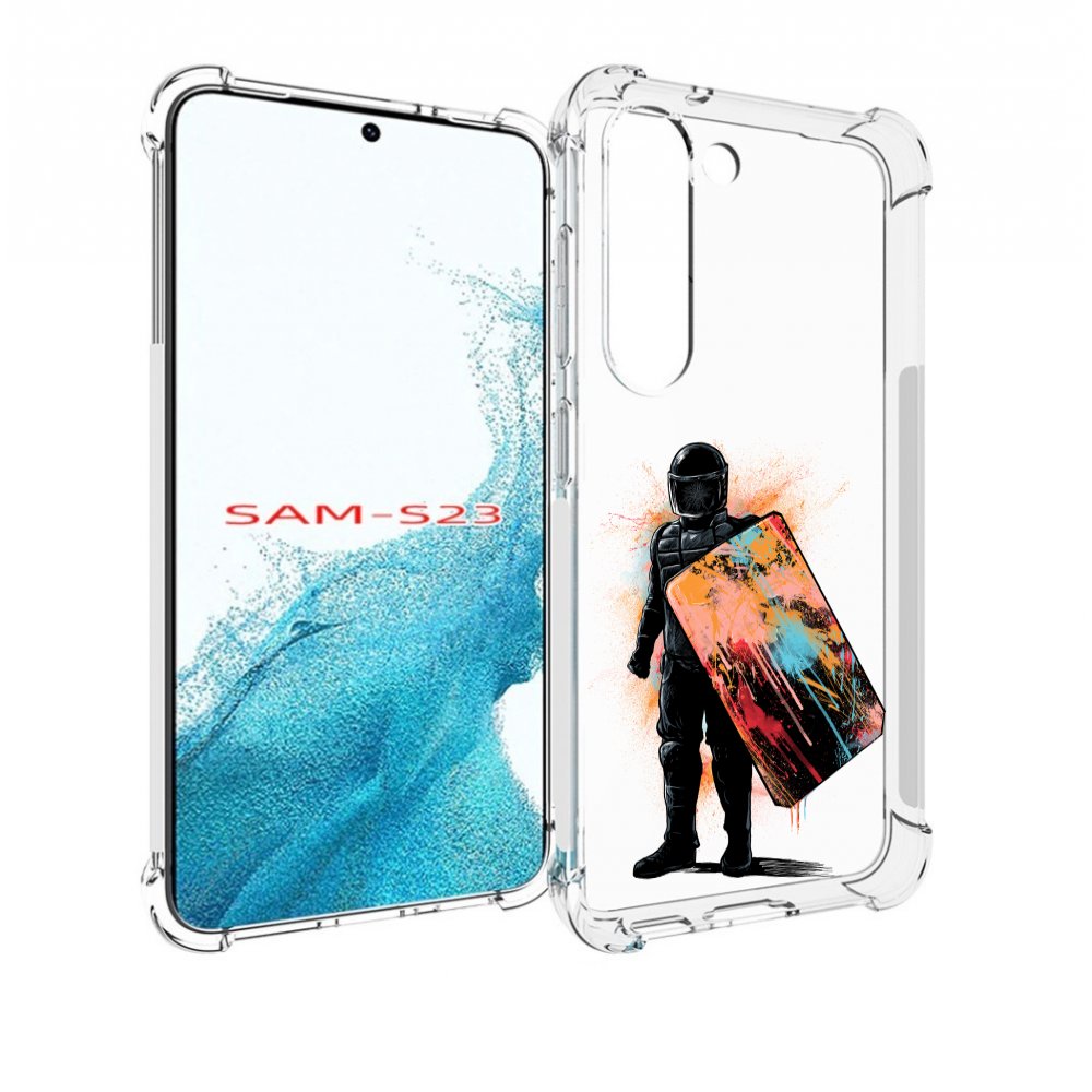 

Чехол MyPads солдат с красочным щитом для Samsung Galaxy S23, Прозрачный, Tocco