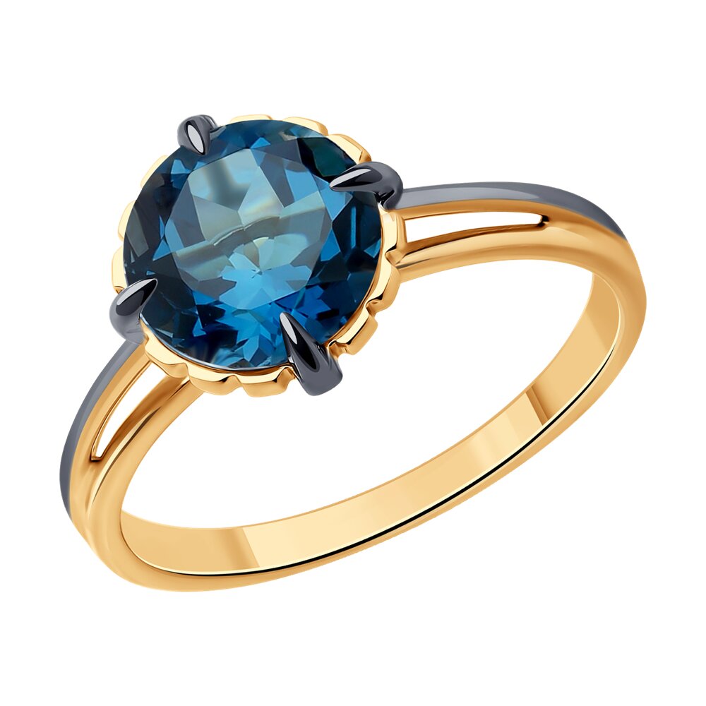 

Кольцо из золота р. 18,5 Diamant 51-310-01845-2, топаз, 51-310-01845-2