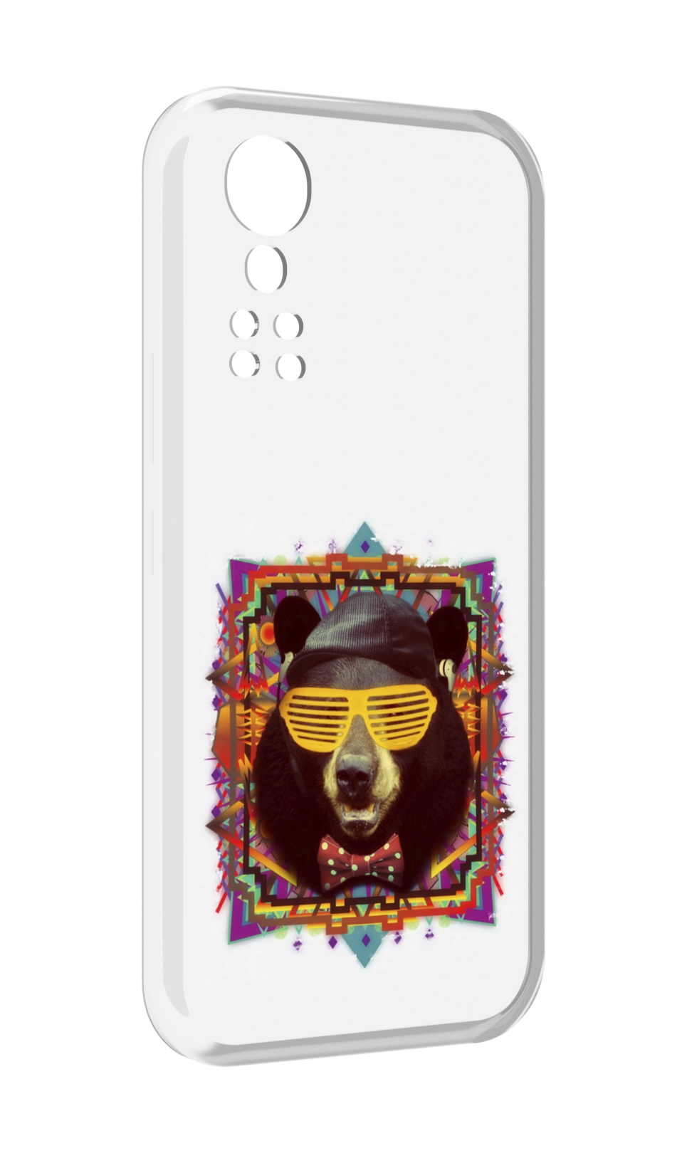 

Чехол MyPads Медведь в очках для ZTE Axon 30 5G / Axon 30S, Прозрачный, Tocco