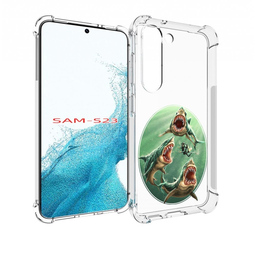 Чехол MyPads синяя бездна для Samsung Galaxy S23