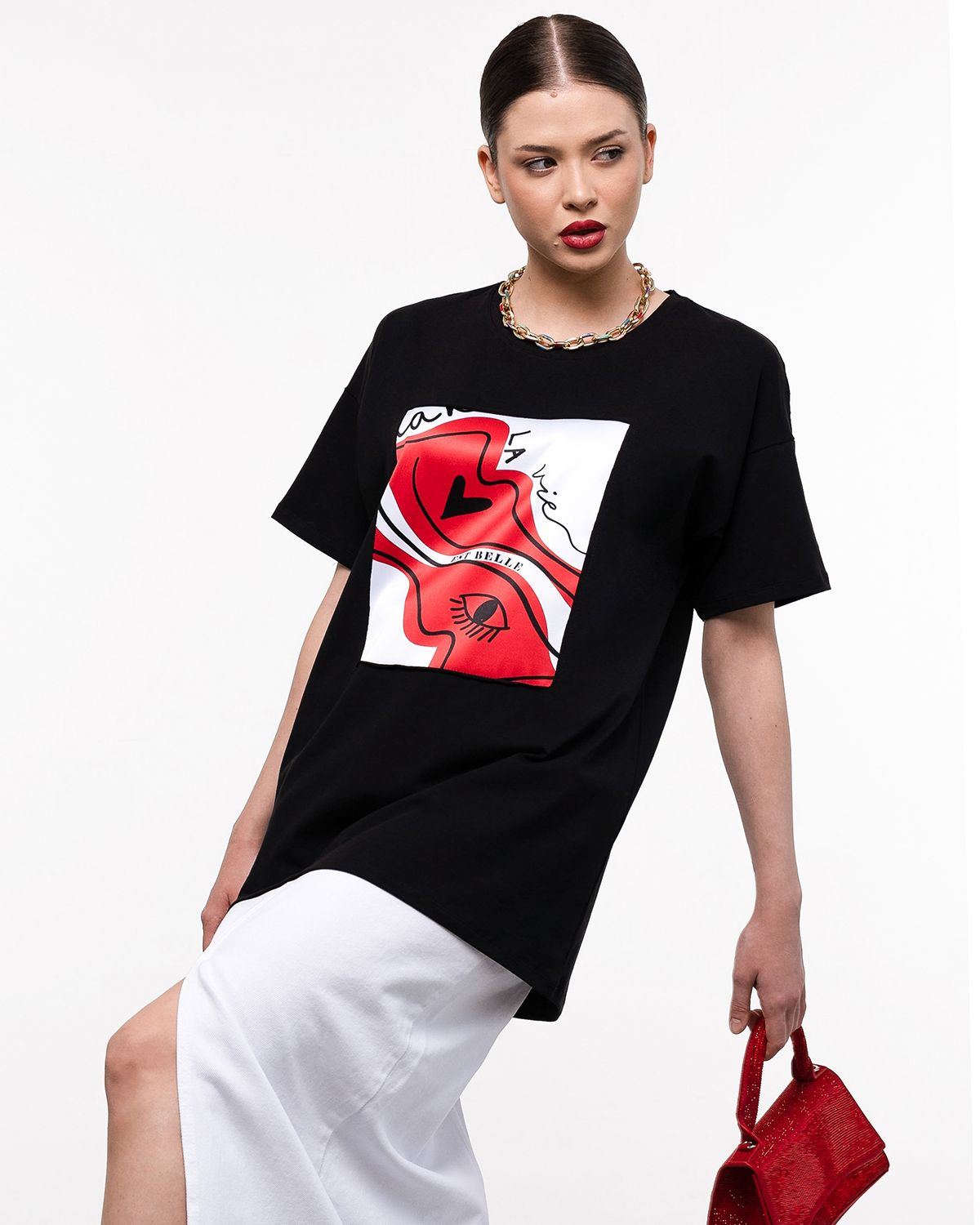 

Футболка женская SAHAR Art lab OFKD черная 50-54 RU, Черный, OFKD