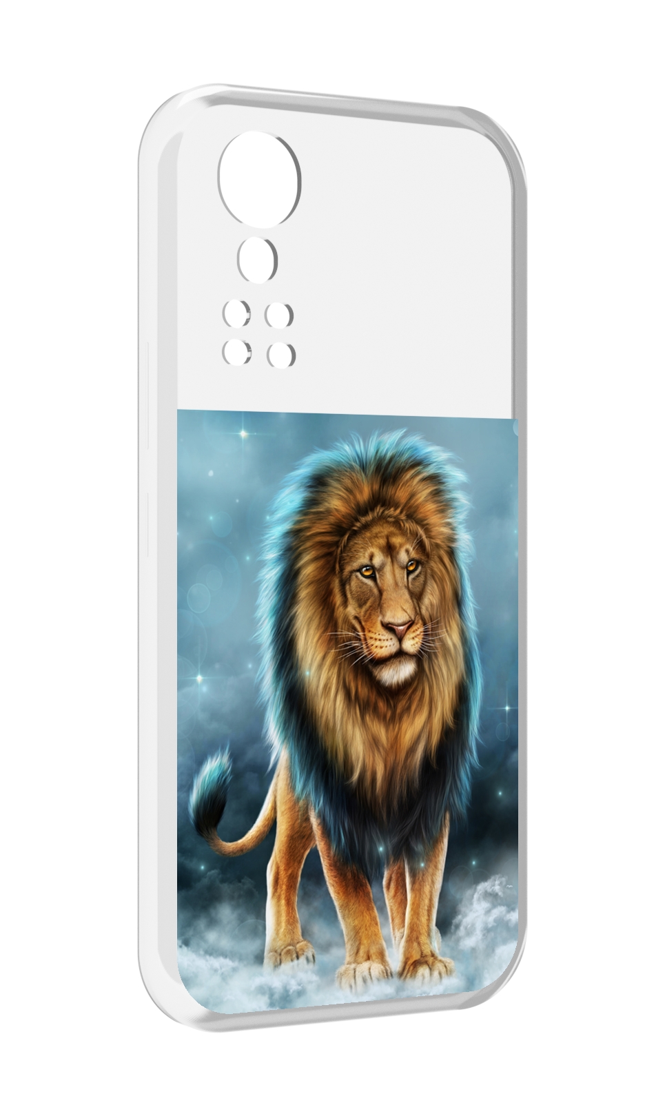 

Чехол MyPads Лев-в-тумане для ZTE Axon 30 5G / Axon 30S, Прозрачный, Tocco