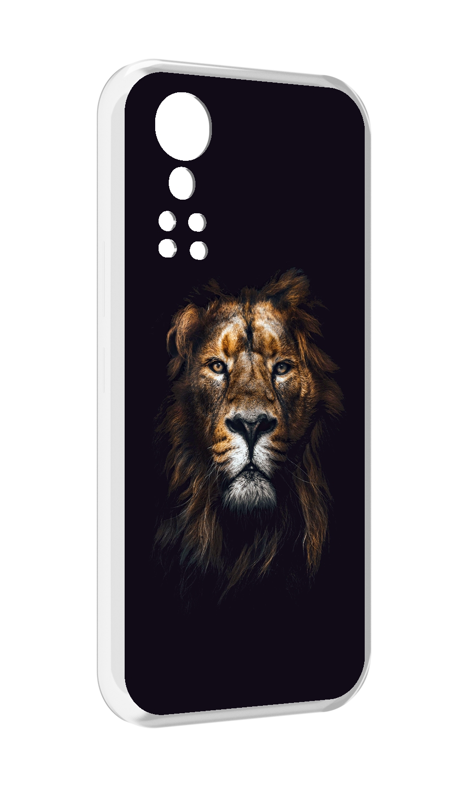 

Чехол MyPads Лев-в-тени мужской для ZTE Axon 30 5G / Axon 30S, Прозрачный, Tocco