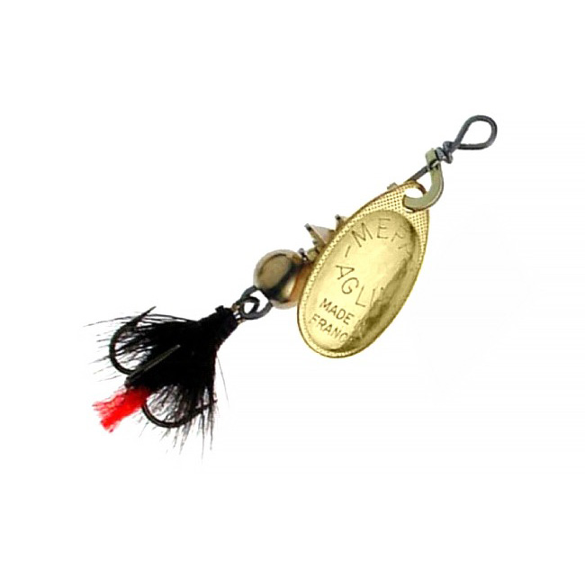 

Вращающаяся блесна Mepps Aglia Mouche 1шт цвет gold/black, Черный;золотистый, Aglia Mouche