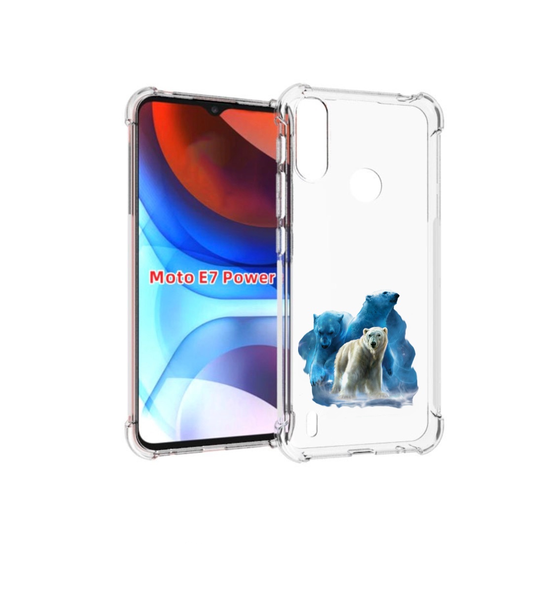 

Чехол MyPads полярный медведь для Motorola Moto E7 Power, Прозрачный, Tocco