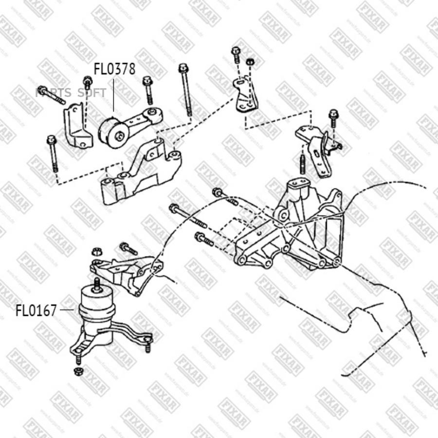 

Опора двигателя передняя FIXAR fl0167