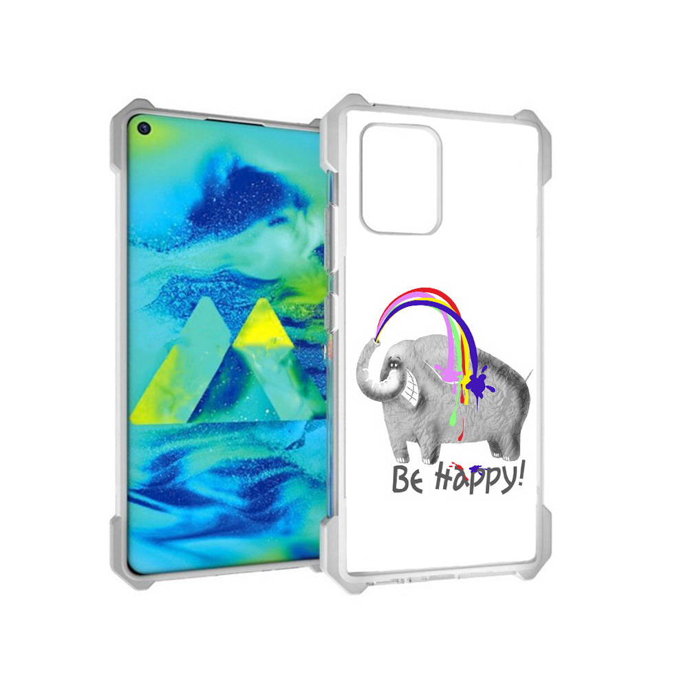 

Чехол MyPads Tocco для Samsung Galaxy S10 Lite счастливый слон (PT143840.502.632), Прозрачный, Tocco