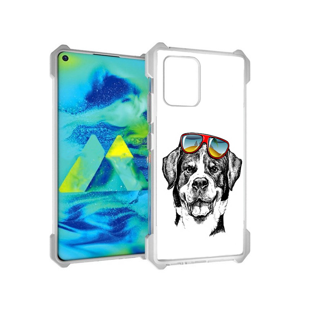 

Чехол MyPads Tocco для Samsung Galaxy S10 Lite счастливая собака (PT143840.502.631), Прозрачный, Tocco