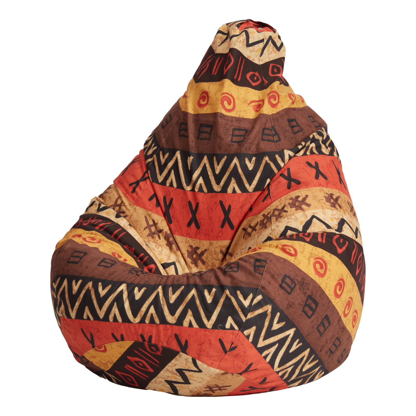 фото Кресло-мешок пуффбери жаккард африкан l, разноцветный