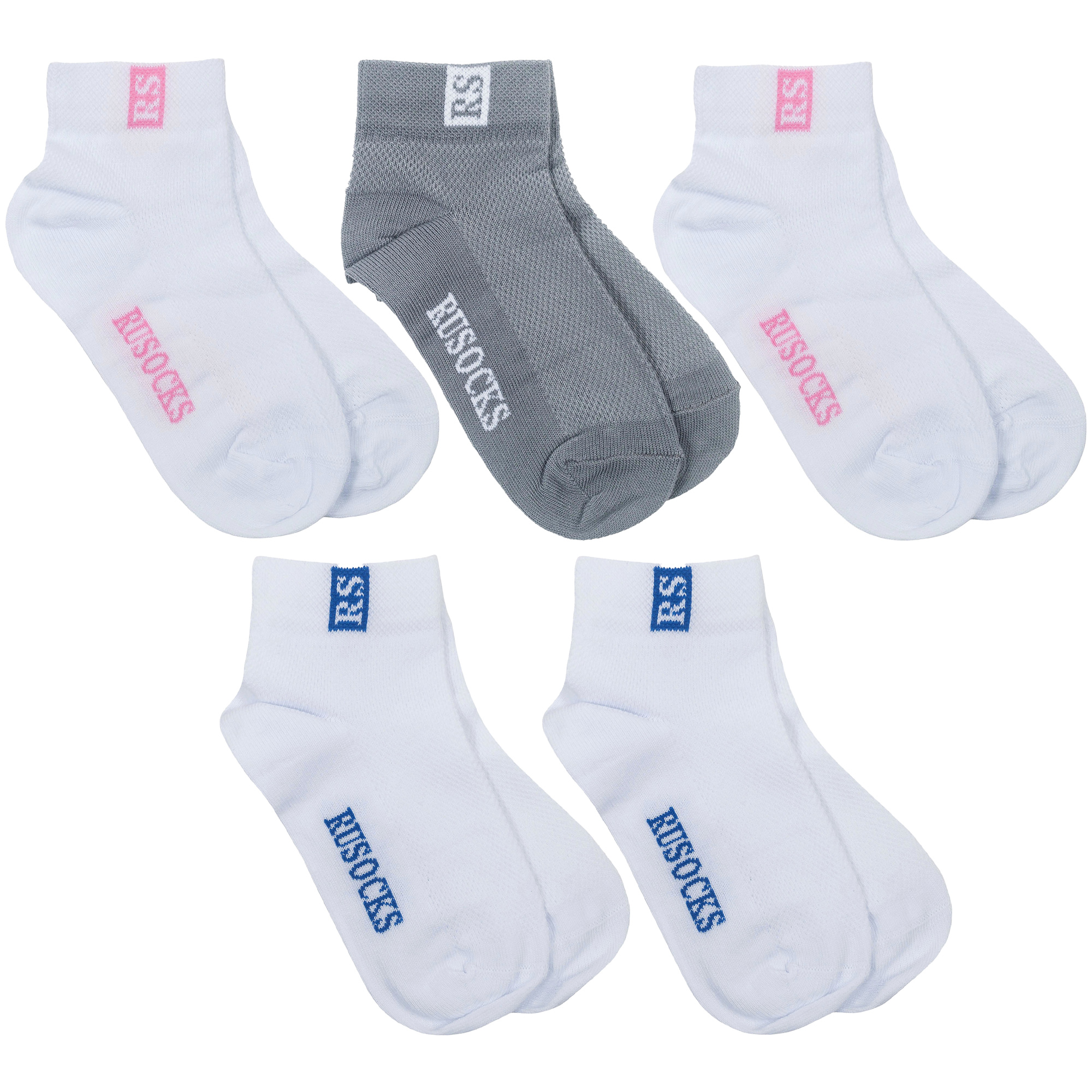 

Носки детские Rusocks 5-Д-36, белый; серый; розовый; синий, 22-24, 5-Д-36