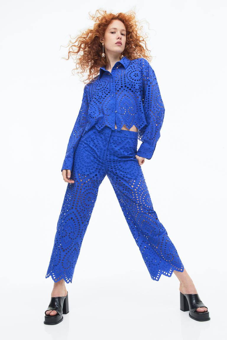 

Брюки женские H&M 1156240001 голубые 34 (доставка из-за рубежа), 1156240001
